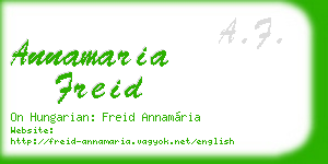 annamaria freid business card